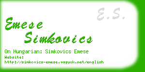 emese simkovics business card